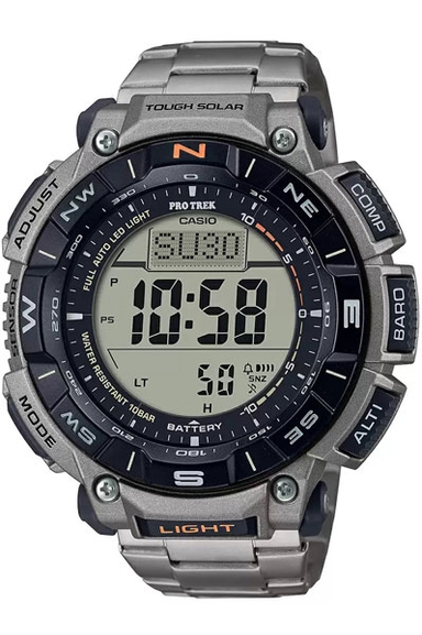 CASIO Digital Grey & Stainless Steel Men's Watch SL111