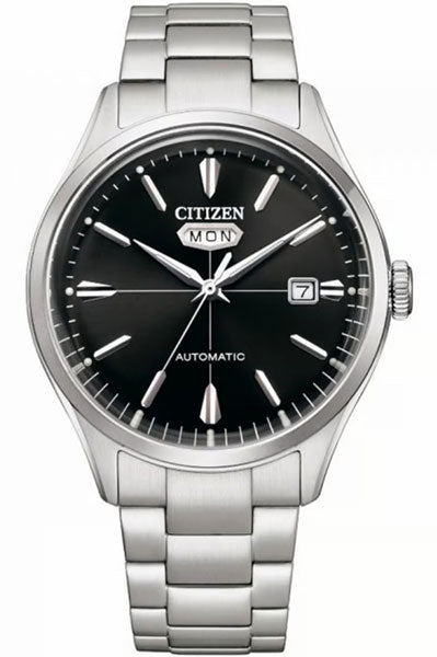 Analog Black & Stainless Steel Men' nh8391-51e