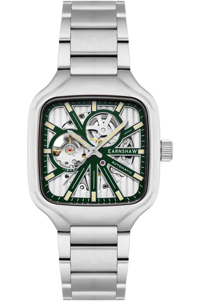Earnshaw Analog Green & Stainless Steel Men' ES 8294 44