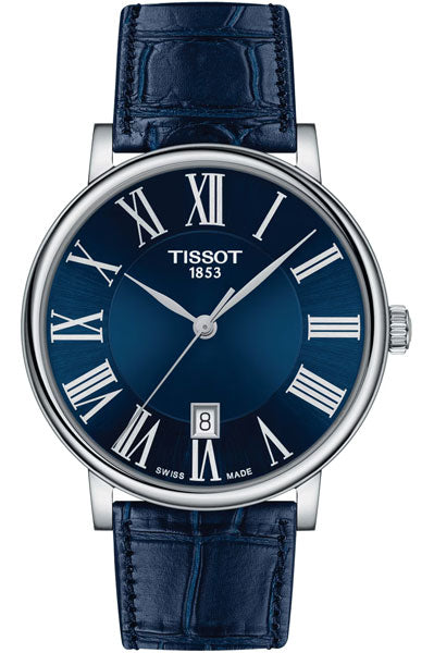 Blue & Leather Men's Watch T1224101604300