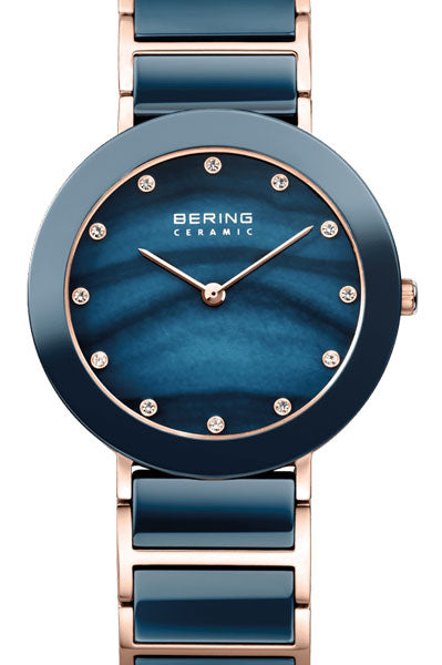 Analog Blue & Stainless Steel Women's Watch 11435 767