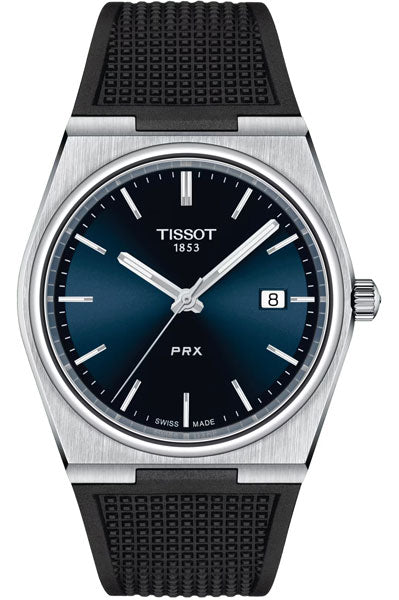 Blue & Rubber Men's Watch T1374101704100