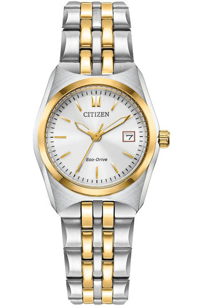 Analog White & Stainless Steel Women's Watch EW2299 50A