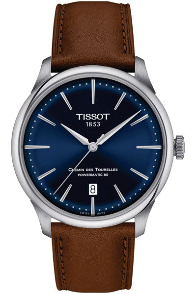 Blue & Leather Unisex Watch T1398071604100