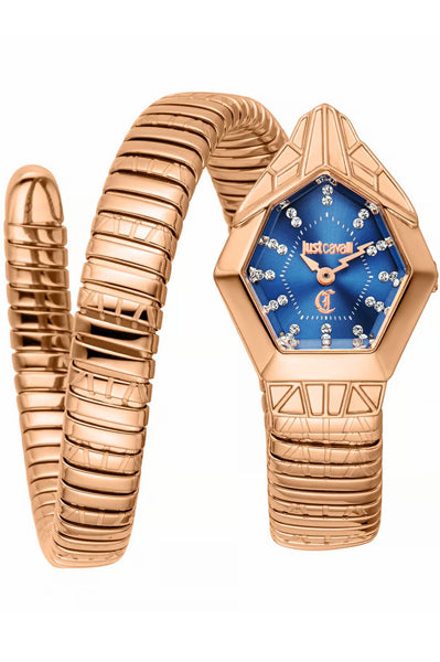 JUST CAVALLI Analog Blue & Stainless Steel Women's Watch JC1L358M0055