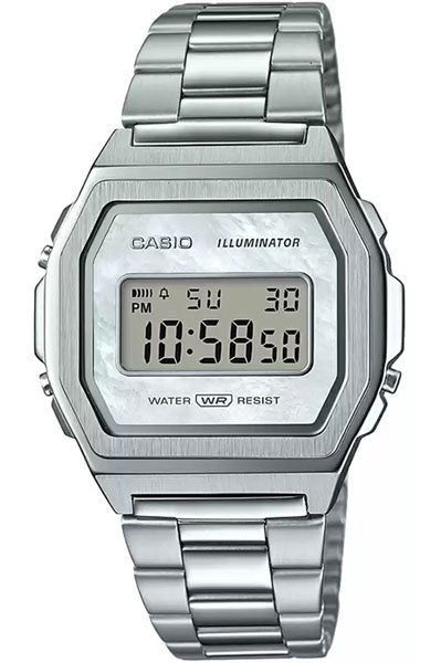 Digital Silver & Stainless Steel Unisex Watch D193