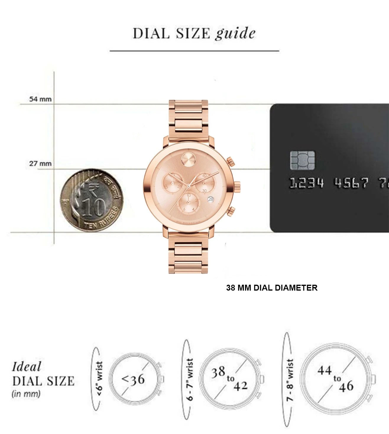 Movado Rose Gold & Stainless Steel Women's Watch 3600886