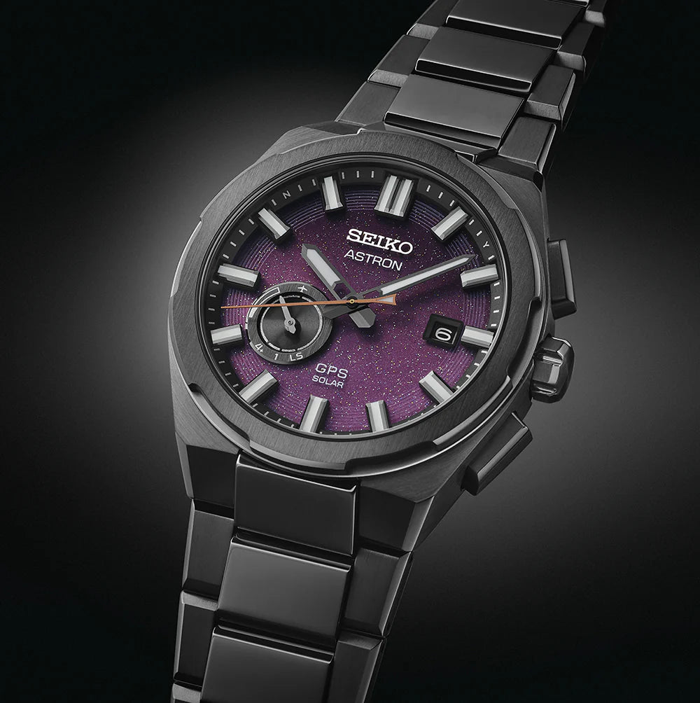 Seiko Analog Purple & Titanium Men's Watch SSJ029J1
