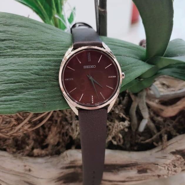Seiko Analog PINK & Leather Men's Watch SWR082P1