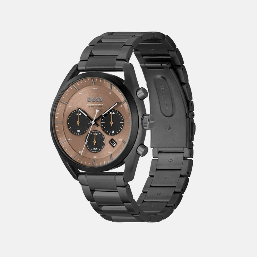 Hugo Boss Analog Brown & Stainless Steel Men's Watch 1514095
