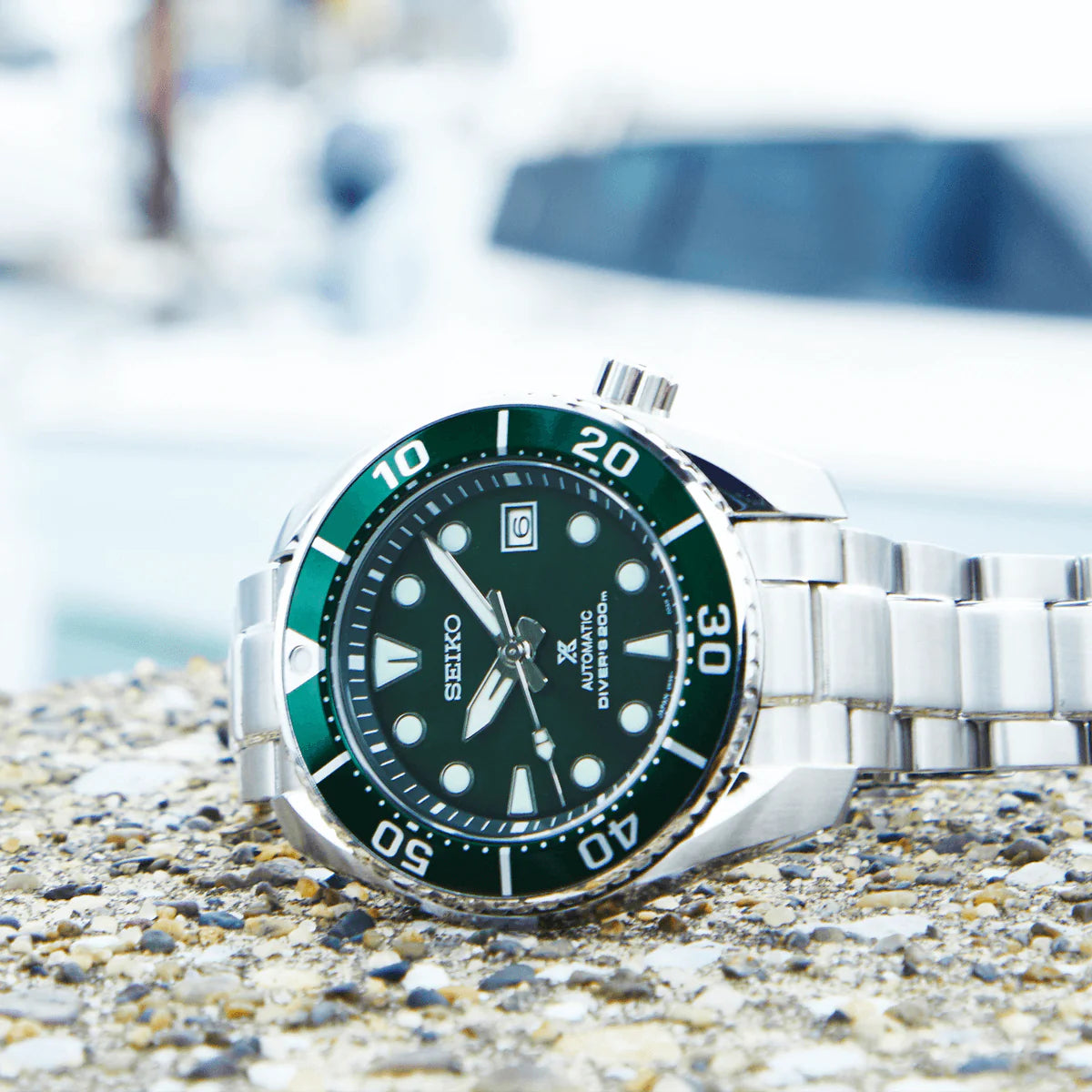 Seiko Analog Green & Stainless Steel Men's Watch spb103j1