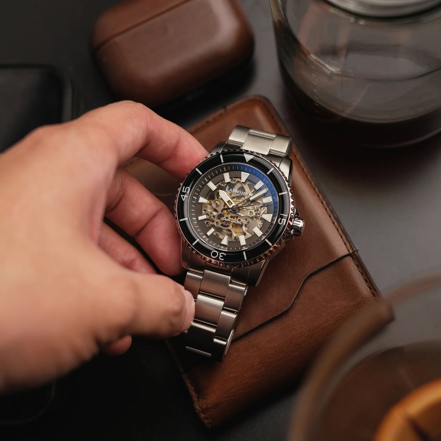 Earnshaw Grey & Stainless Steel Men's Watch ES 8227 22