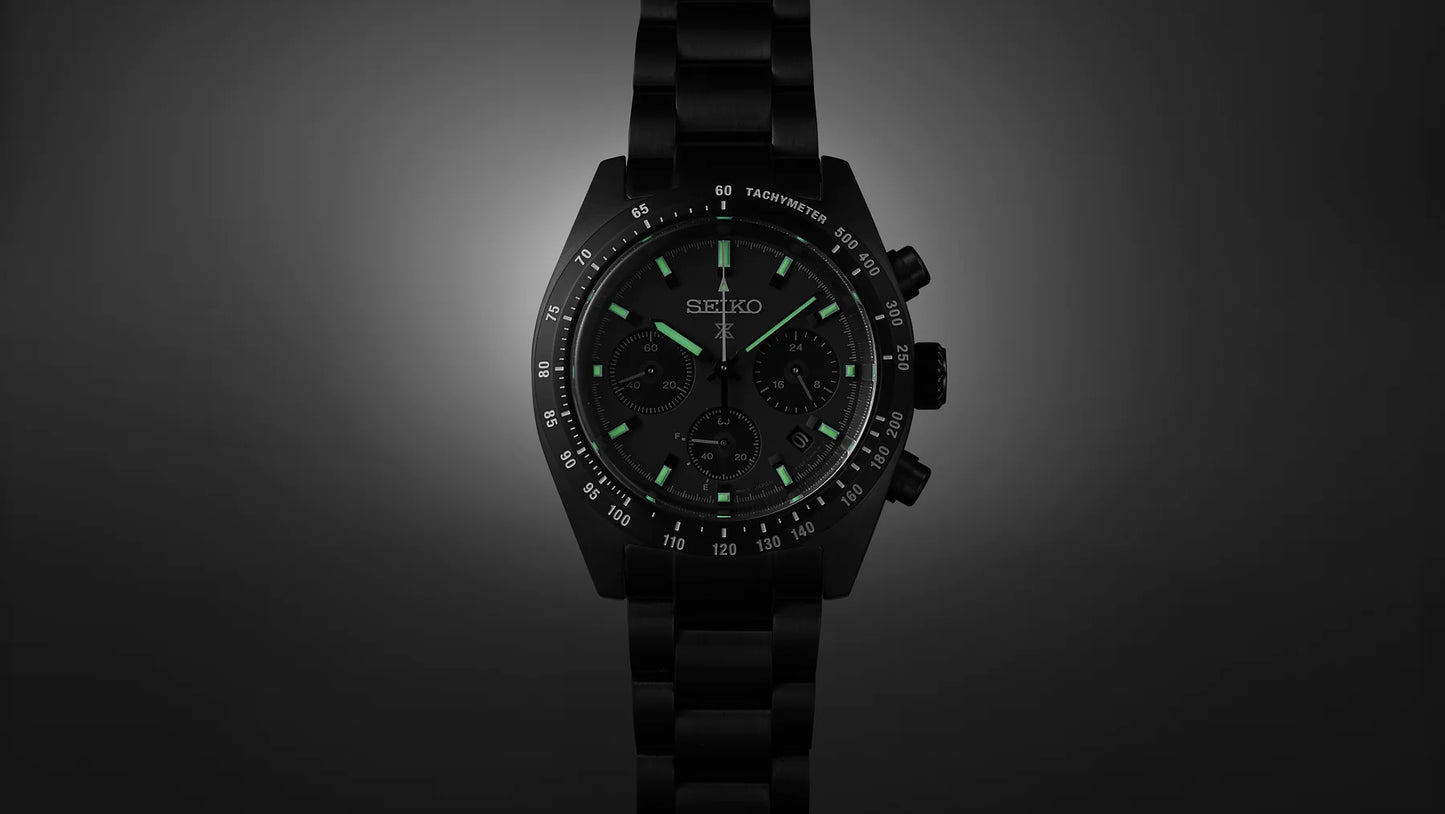 Seiko Chronograph grey & Metal band Men's Watch SSC917P1