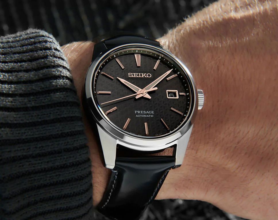 Seiko Analog Black & Leather Men's Watch SPB231J1