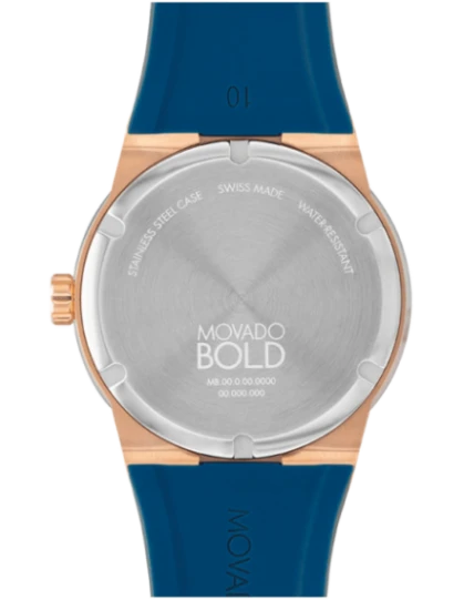 Movado Analog Blue & Silicone Men's Watch 3601140