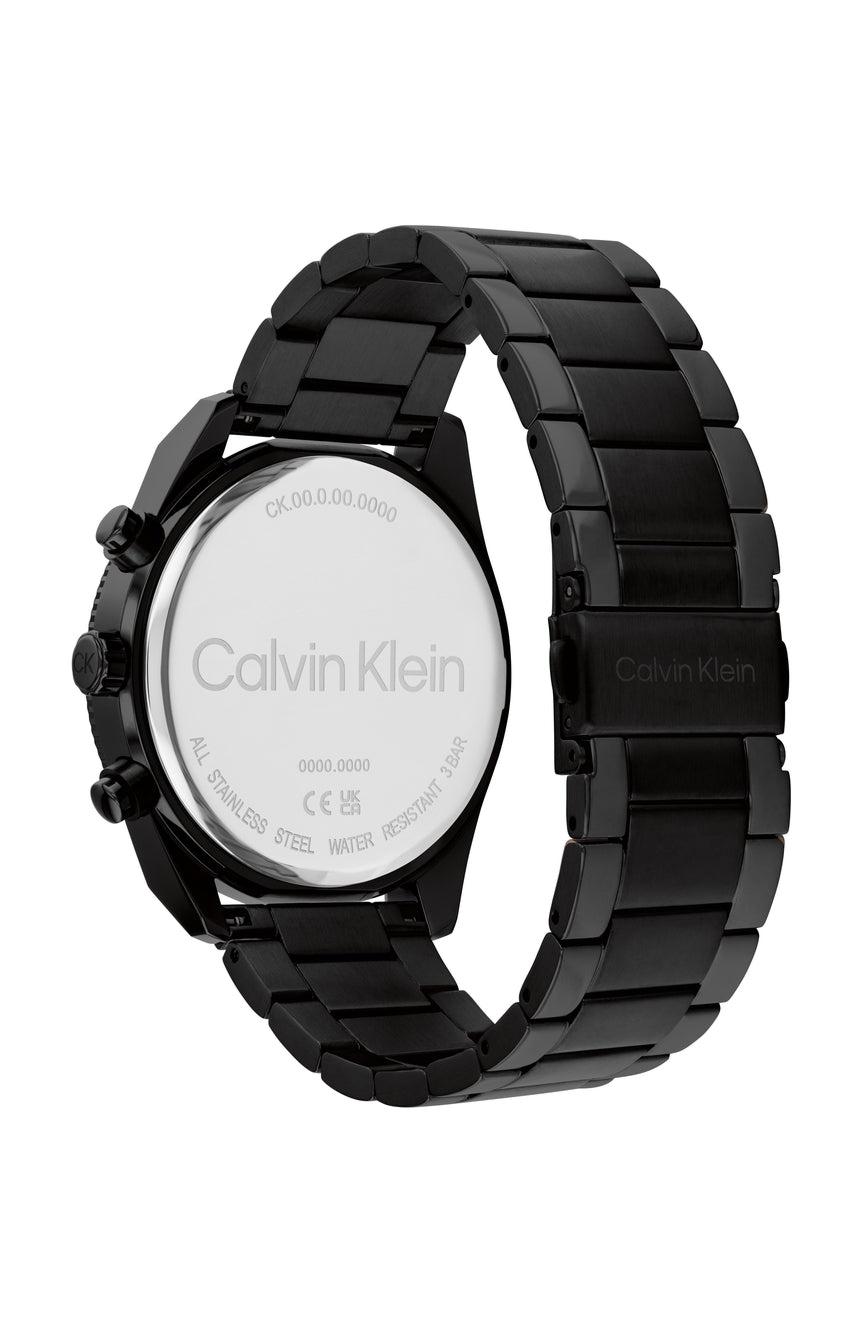 Impact Men's Black Chronograph Stainless Steel Watch 25200359