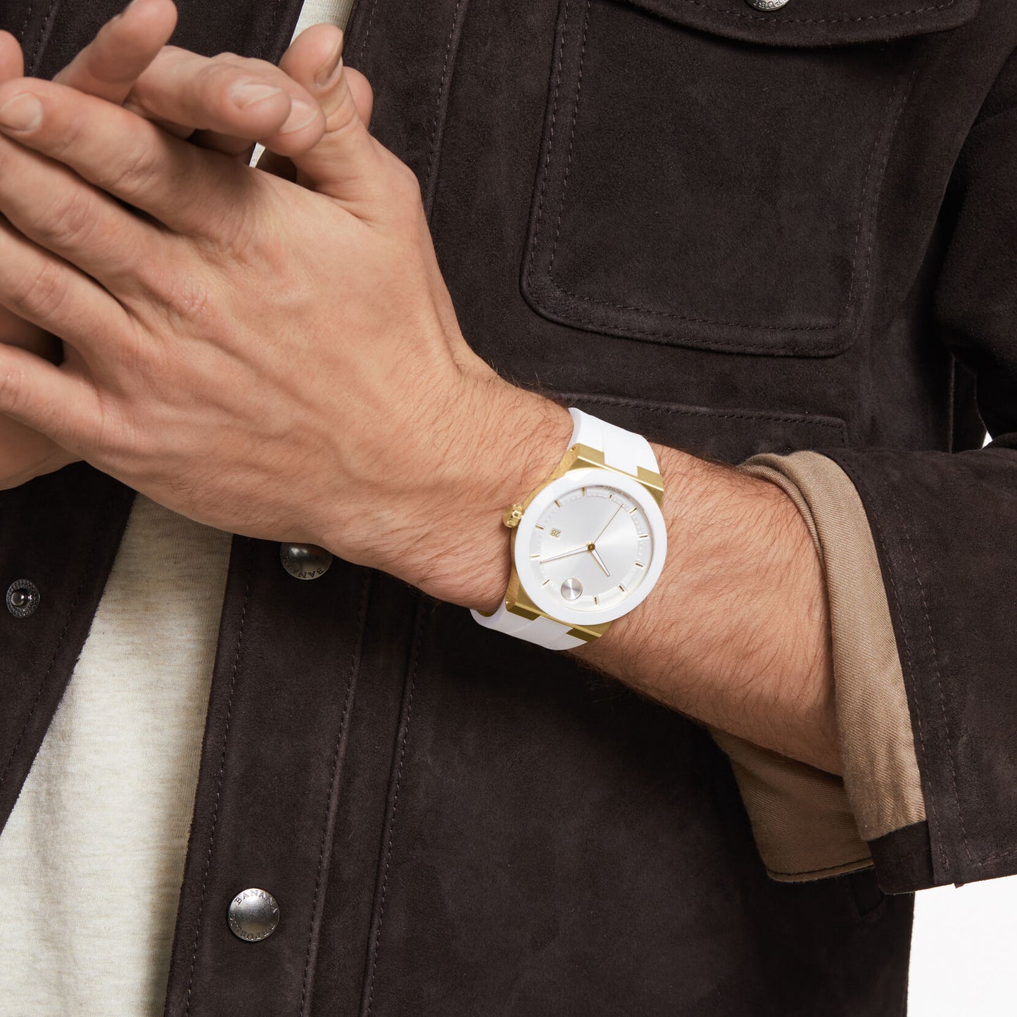 Movado Analog White & Silicone Men's Watch 3600899