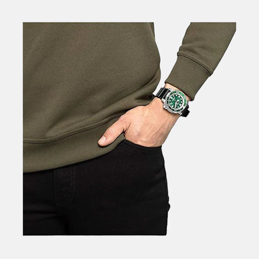 Citizen Analog Green & Rubber Men's Watch BN0158 18X