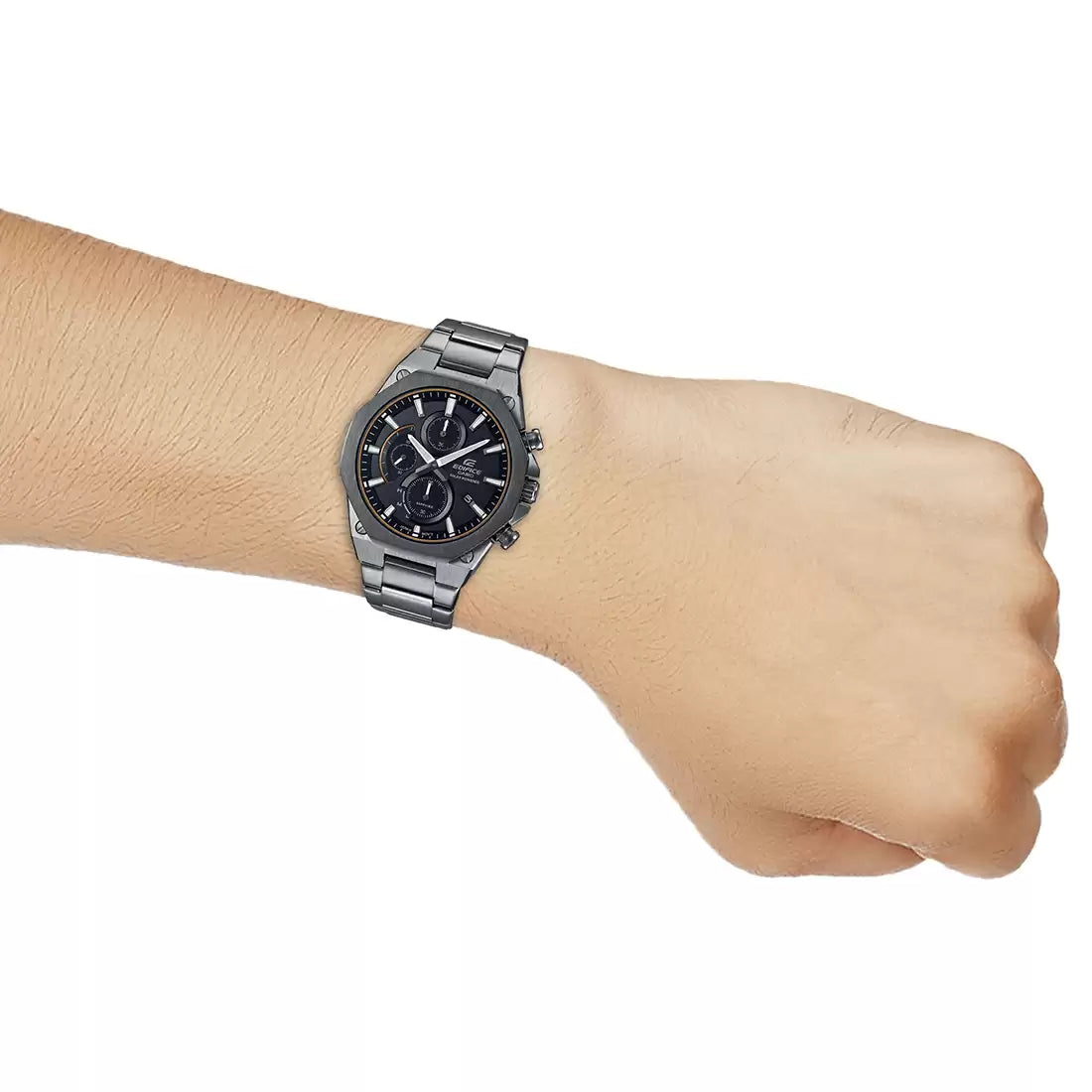 Casio Digital Black & Stainless Steel Men's Watch EX529