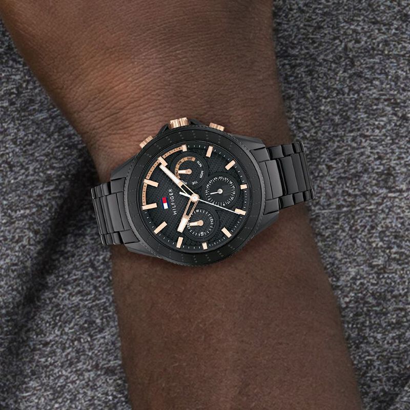 Black & Stainless Steel Men's Watch NETH1791858