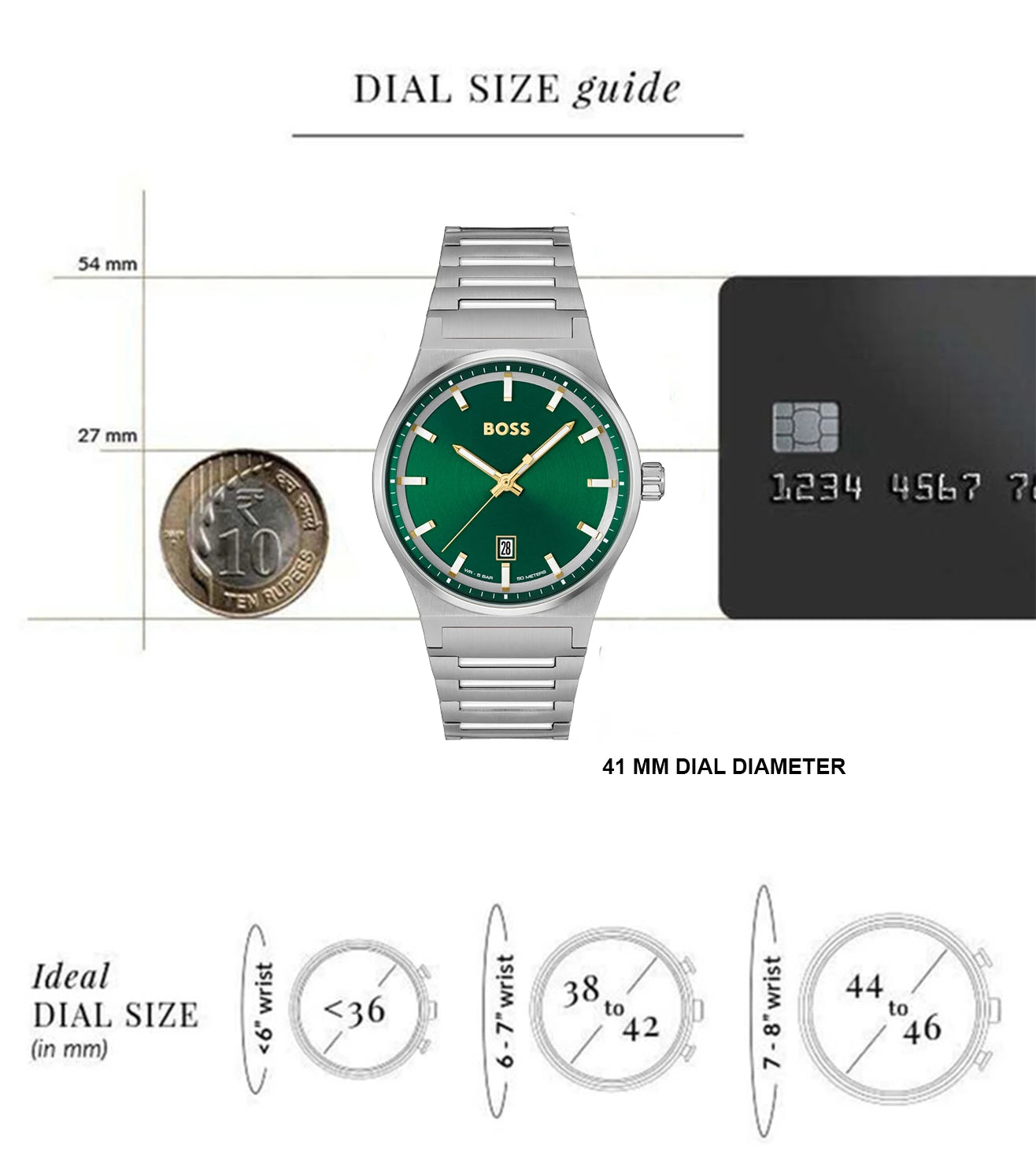 Hugo Boss Analog Green & Stainless Steel Men's Watch 1514079
