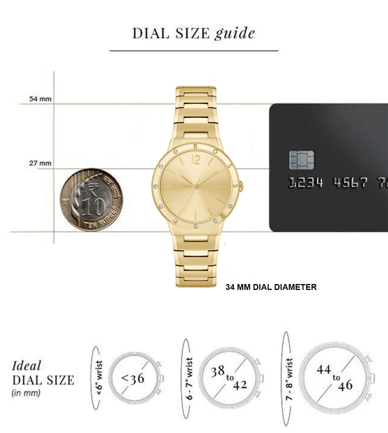 Hugo Boss Analog Gold & Stainless Steel Women's Watch 1502715