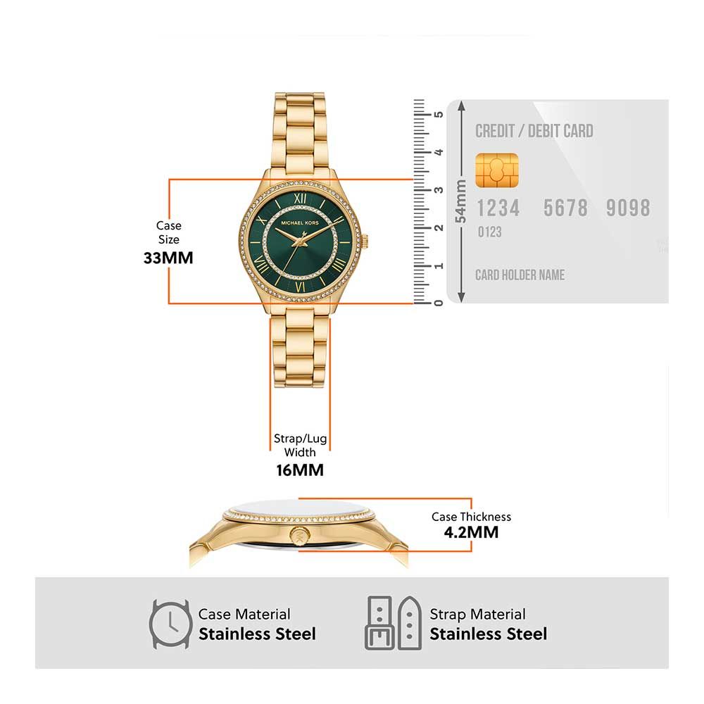 Michael Kors Analog Green & Stainless Steel Women's Watch MK4737