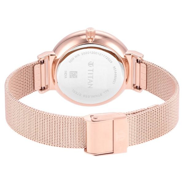 Slimline Silver Dial Quartz Multifunction Stainless Steel Strap Watch for Women NS95144WM01