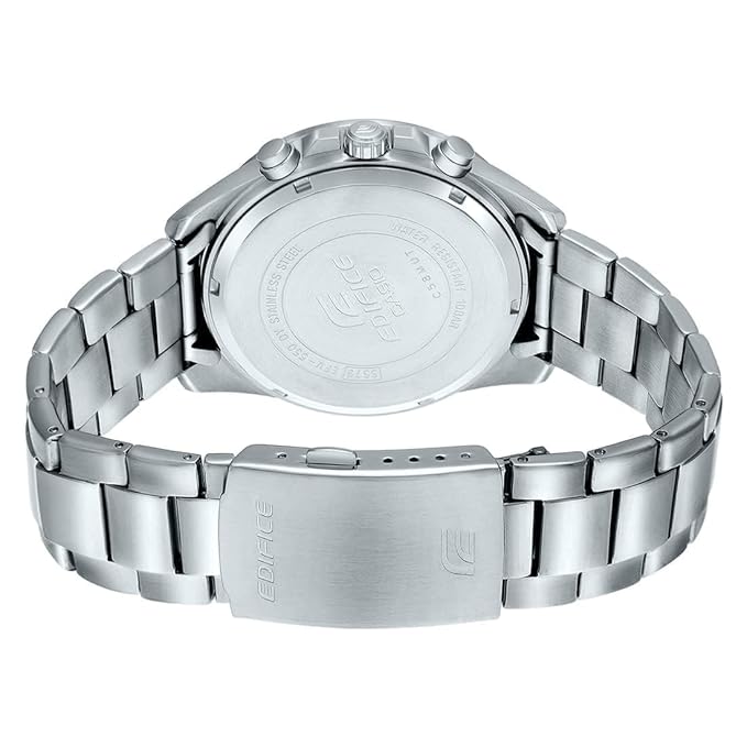 CASIO Chronograph Black & Stainless Steel Men's Watch ED554