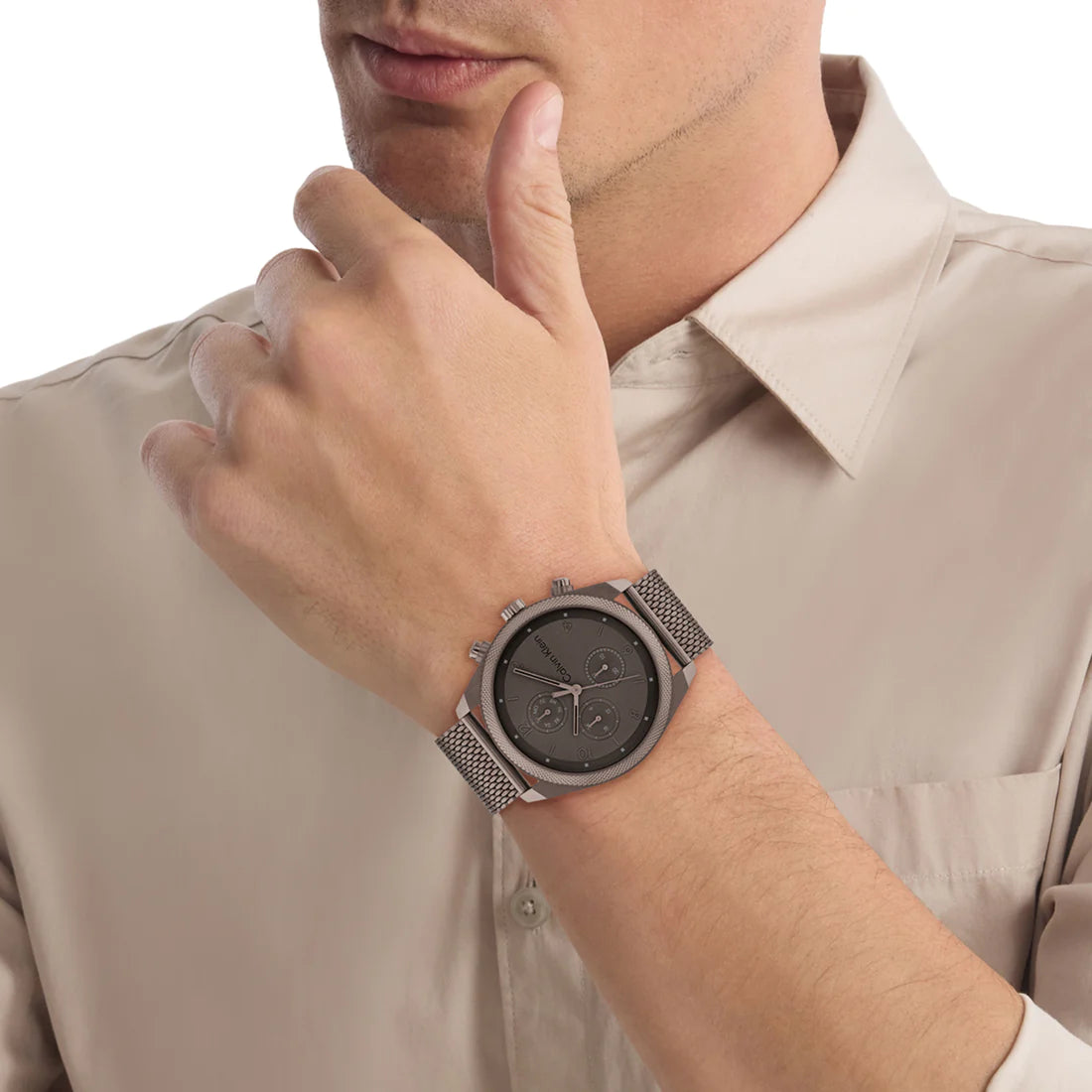 CALVIN KLEIN Chronograph Brown & Mesh Men's Watch 25200361