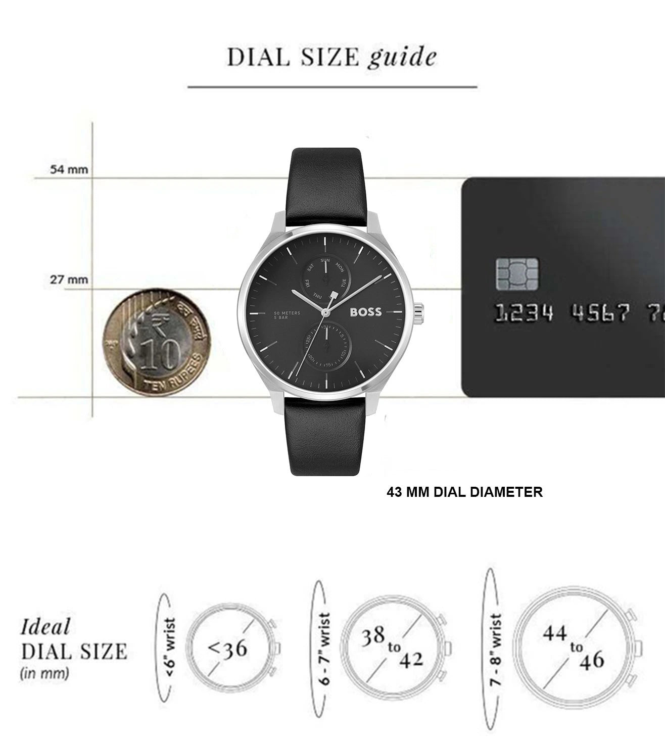 Hugo Boss Analog Black & Leather Men's Watch 1514102