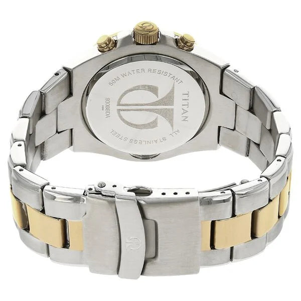 Chronograph White Dial Stainless Steel Strap watch for Men NS9308BM01