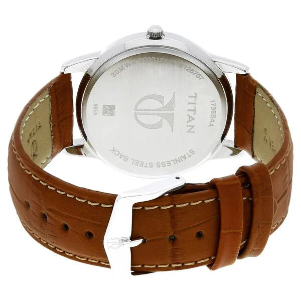 Analog Silver & Leather Men' NN1735SL01