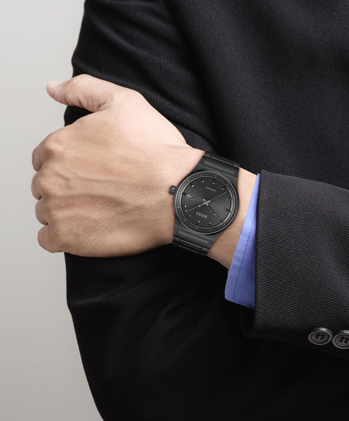 HUGO BOSS Stainless Steel Analog Black Dial Men's Watch