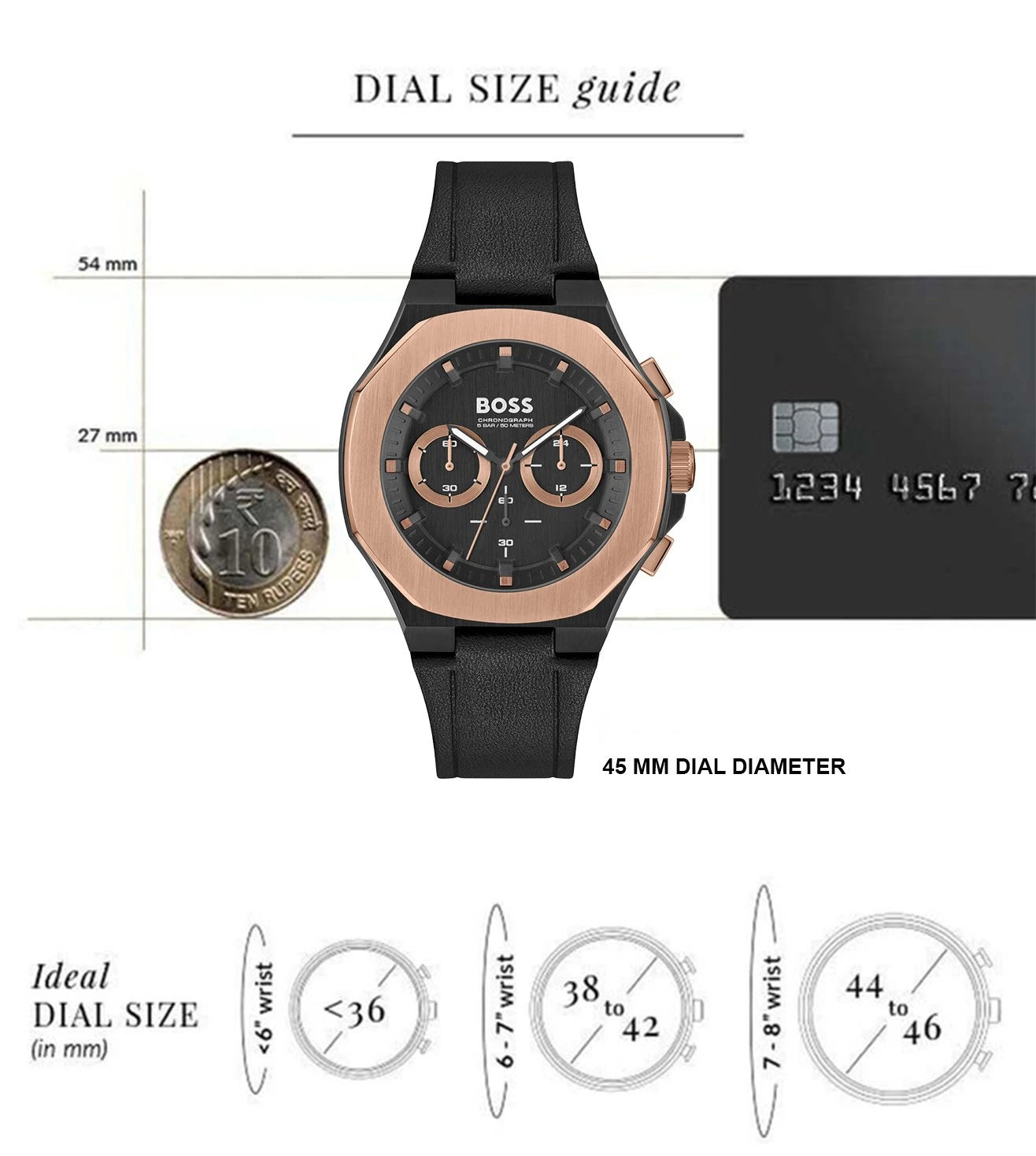 Hugo Boss Analog Black & Leather Men's Watch 1514089