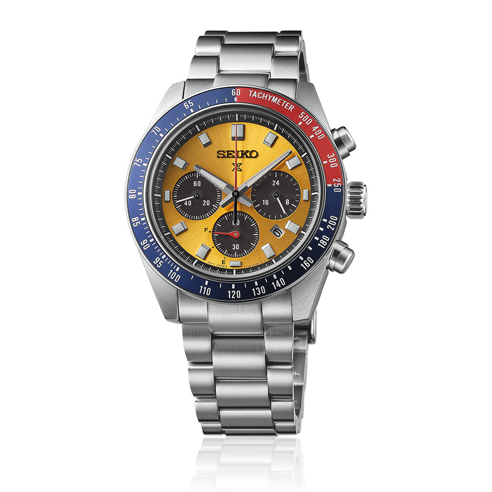 Seiko Chronograph Yellow & Stainless Steel Men's Watch ssc947p1