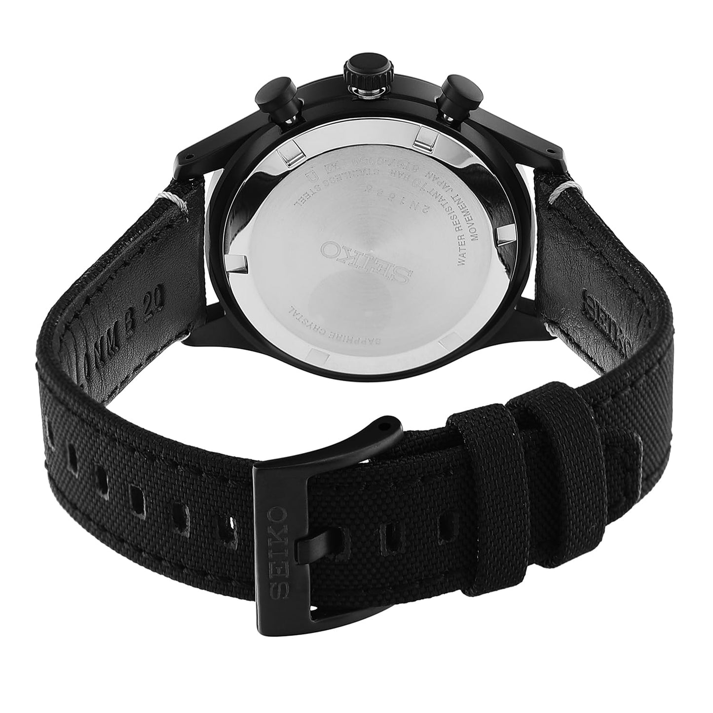 Seiko Chronograph Black & Nylon Men's Watch SSB421P1