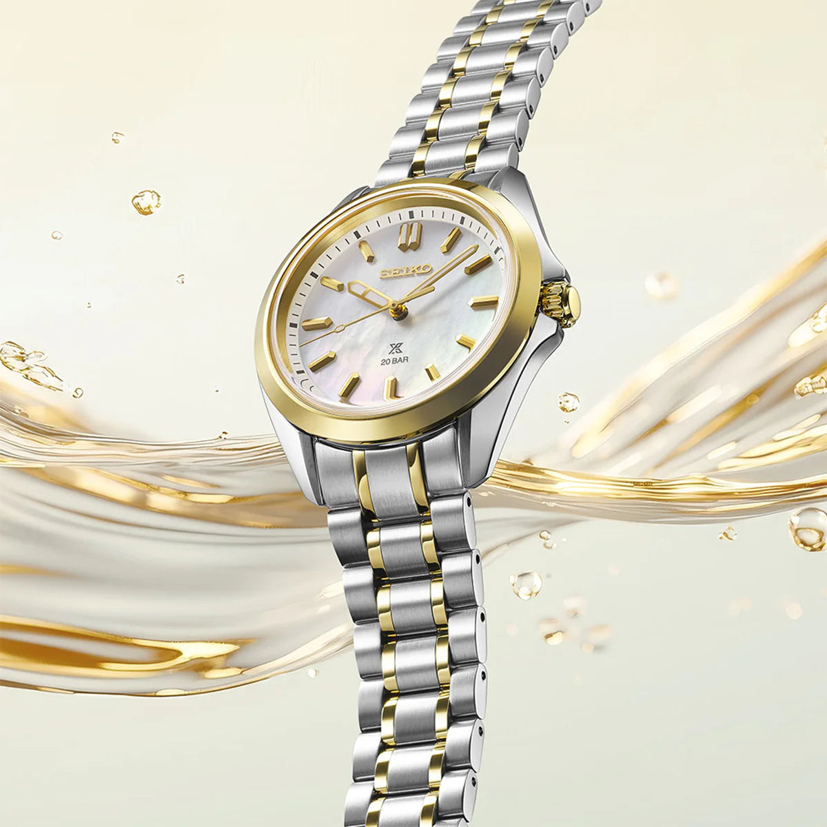 SEIKO Analog White & Stainless Steel Women's Watch SUR608J1