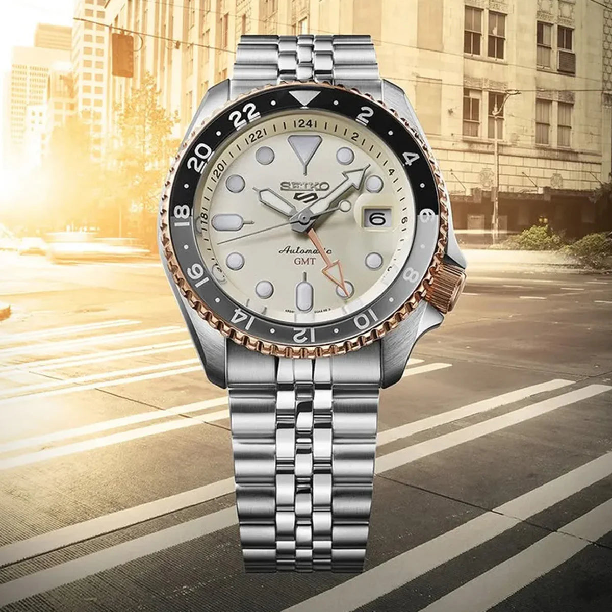 Seiko Analog Yellow & Stainless Steel Men' SSK046K1