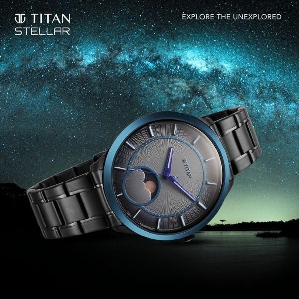 Caelum Sun Moon Sub-Dial in Gunmetal Grey - Stellar Edition