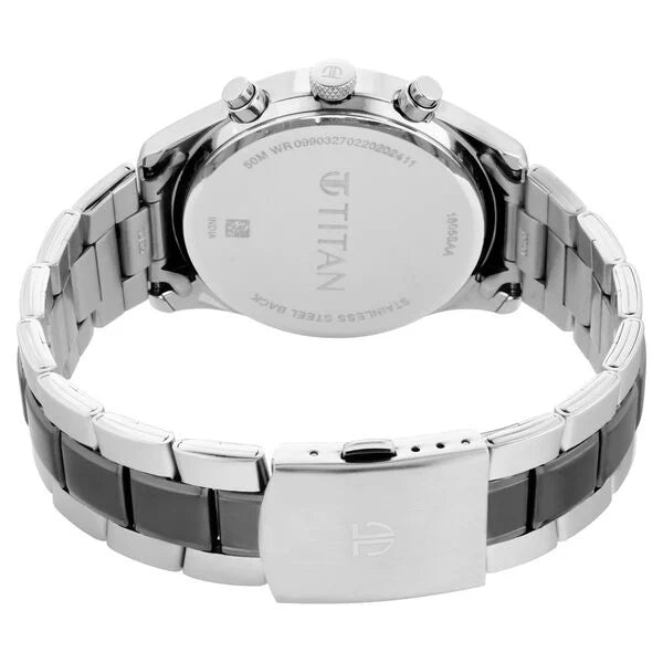 Men's Metropolitan Charm: Men's Multifunctional Anthra Watch with Metallic Accents