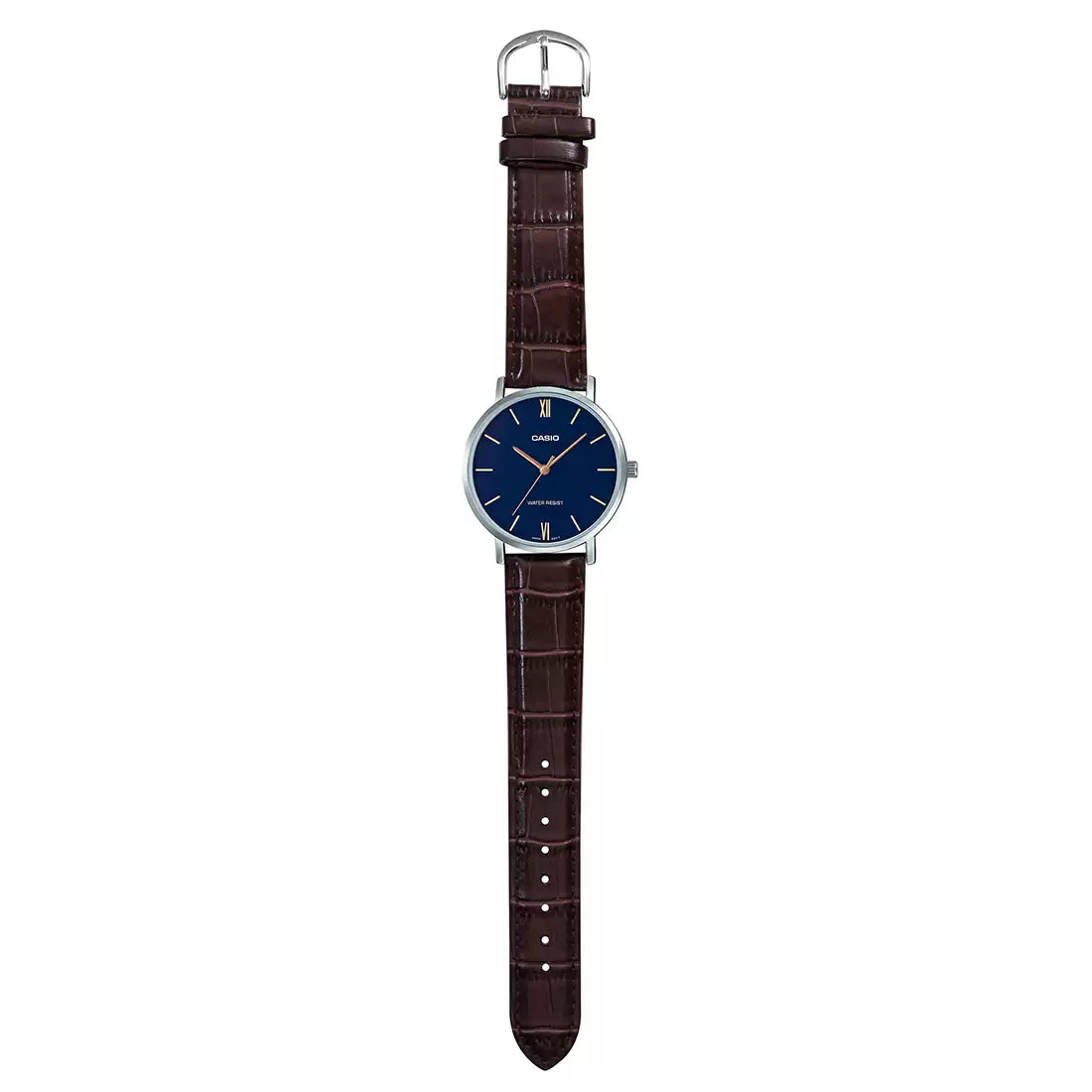 Casio Analog Blue & Leather Men's Watch A1616
