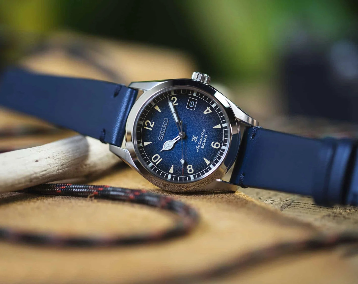 Seiko Analog Blue & Leather Men's Watch SPB157J1