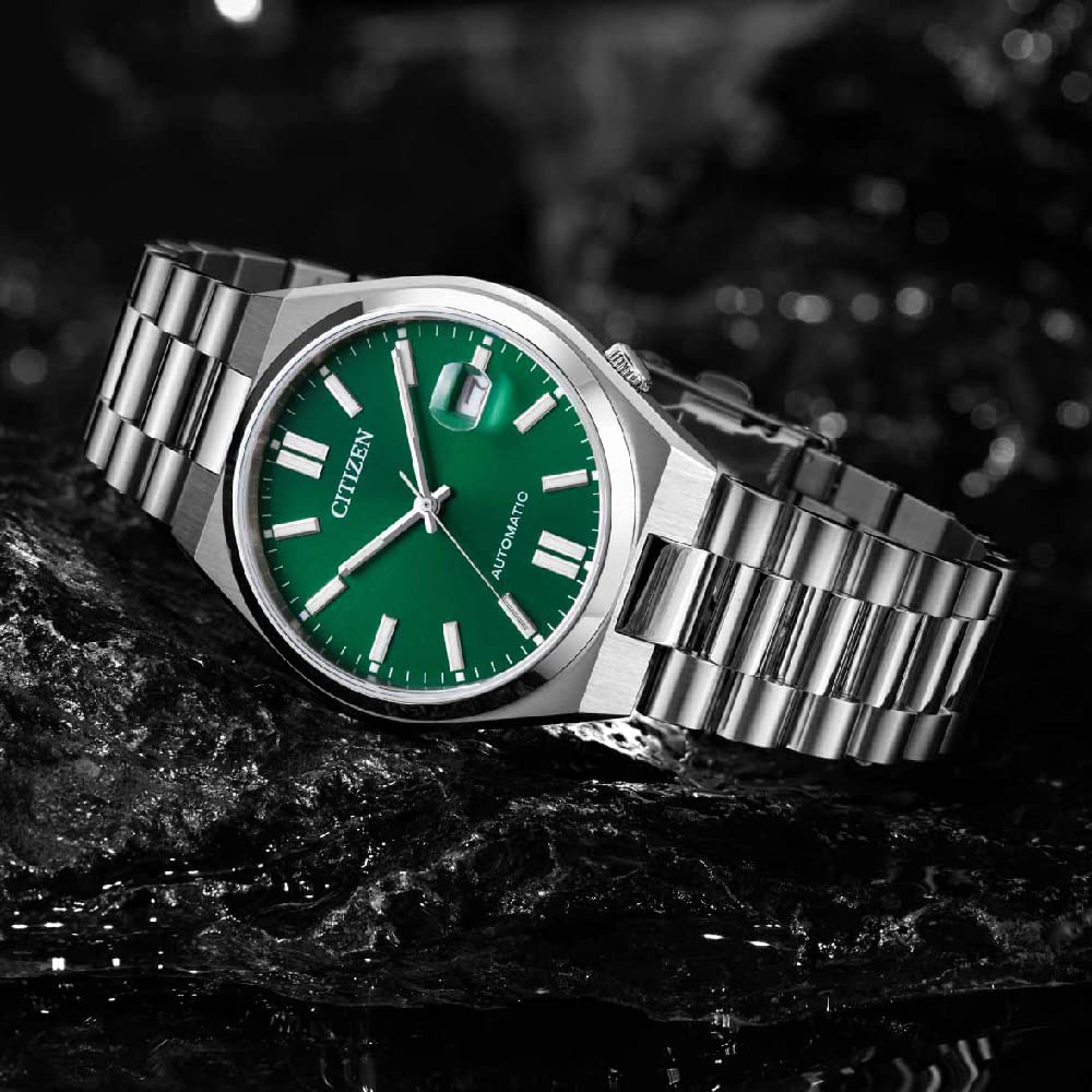Citizen Analog Green & Stainless Steel Men's Watch NJ0150 81X