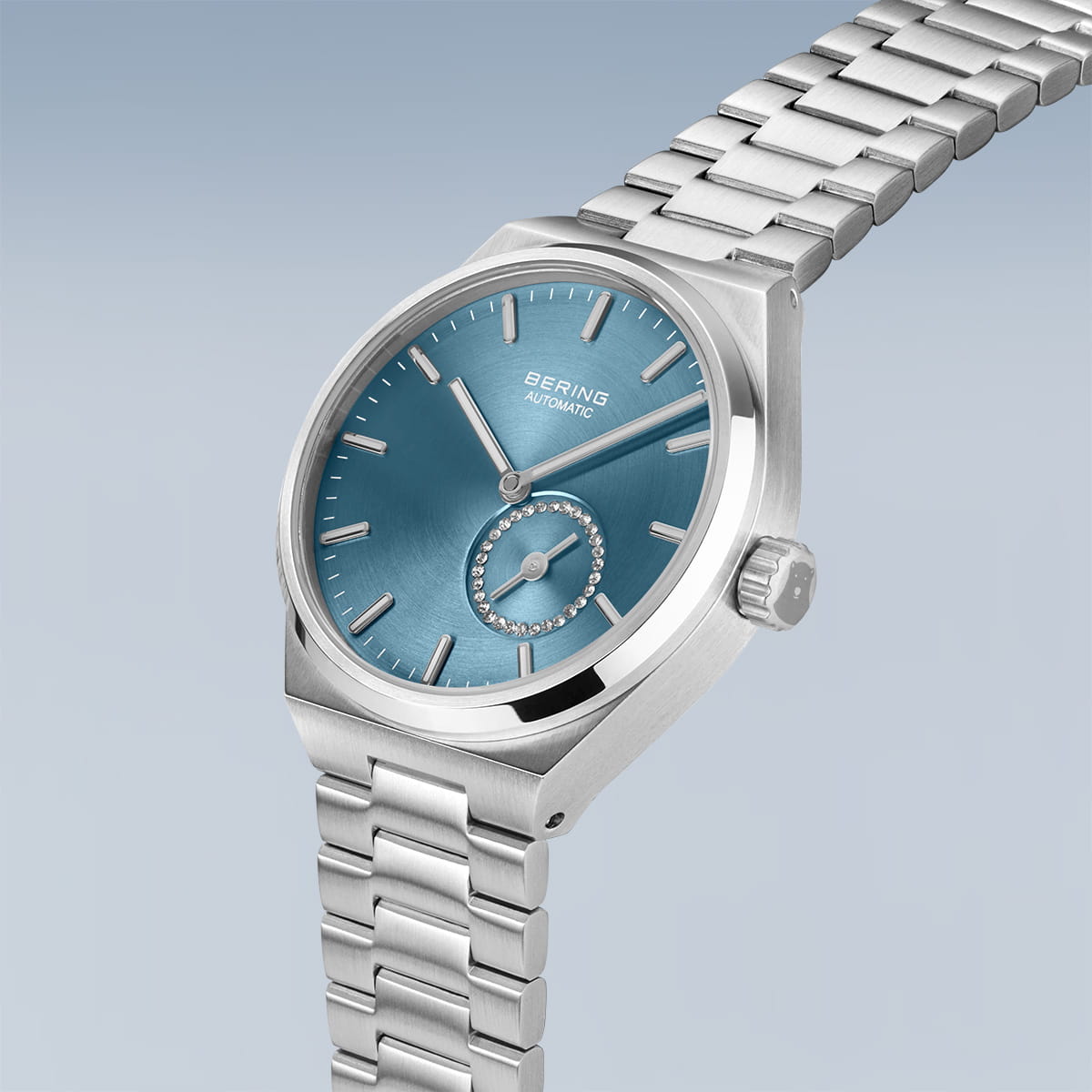 Bering Analog Blue & Stainless Steel Women' 19435 CHARITY