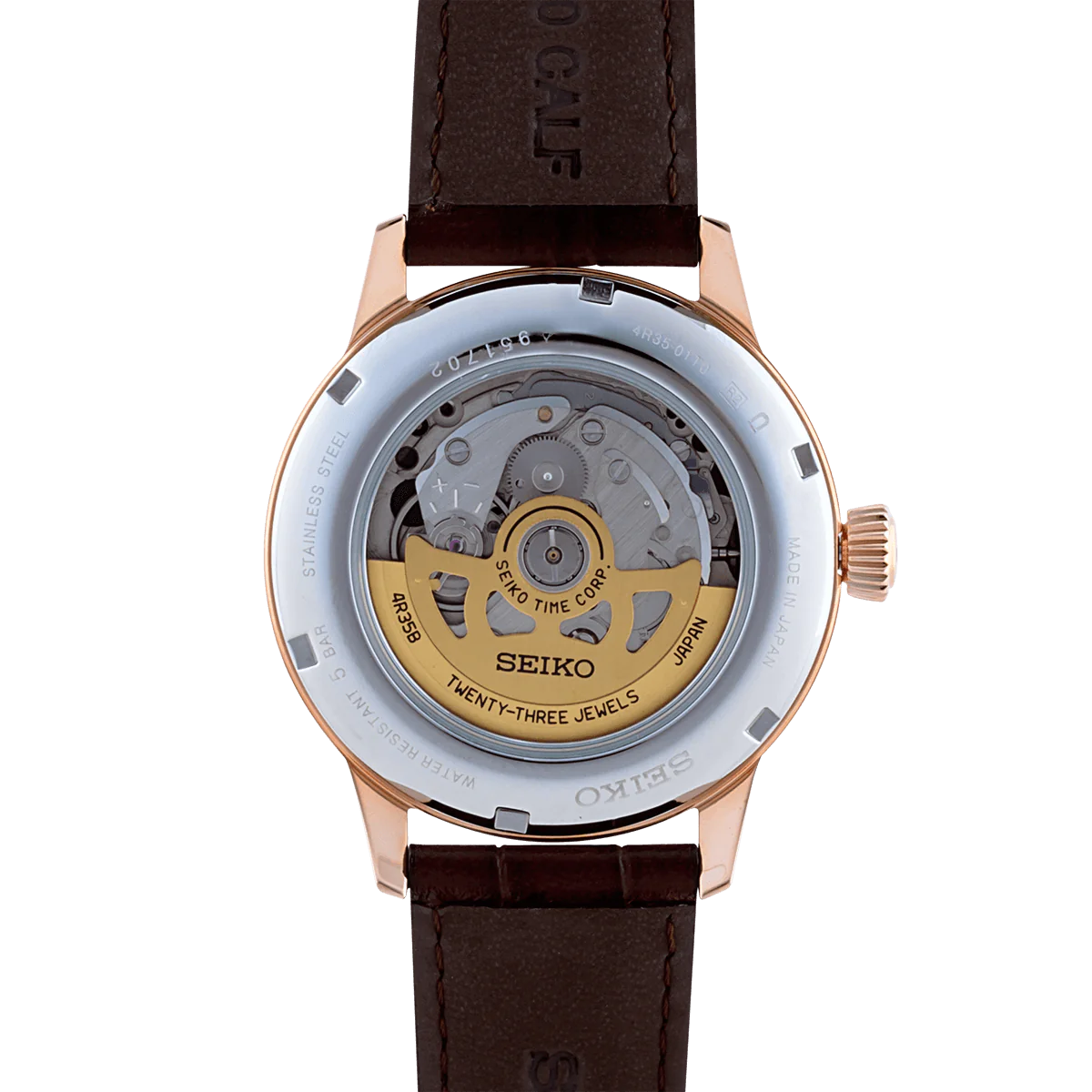 Seiko Analog Brown & Leather Men's Watch SRPB46J1