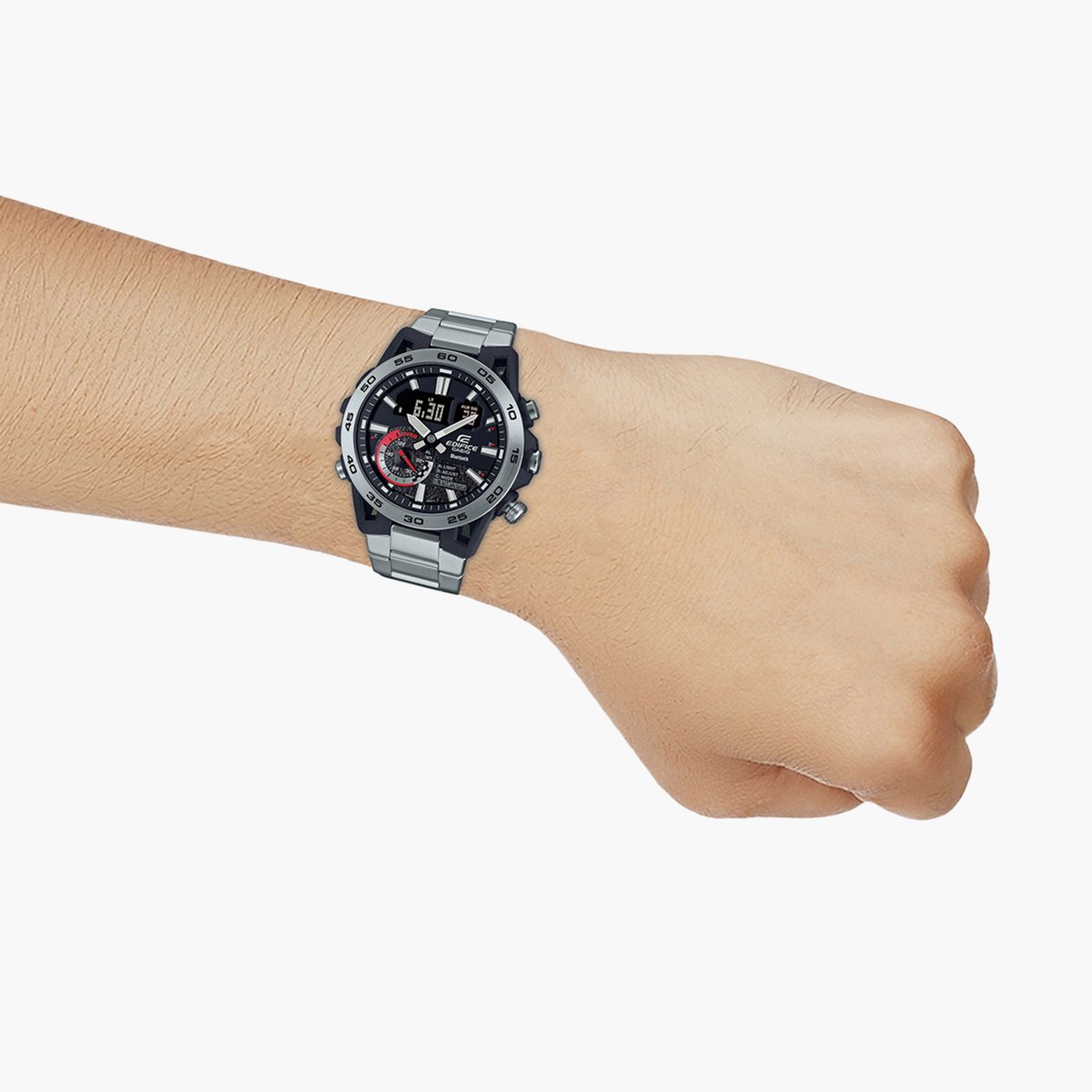 Casio Analog Black & Stainless Steel Men's Watch ED574