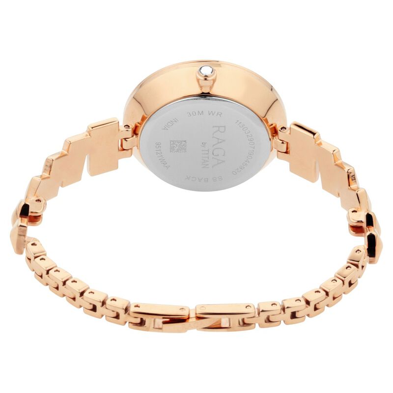 Analog Rose Gold & Stainless Steel Women's Watch NR95121WM01