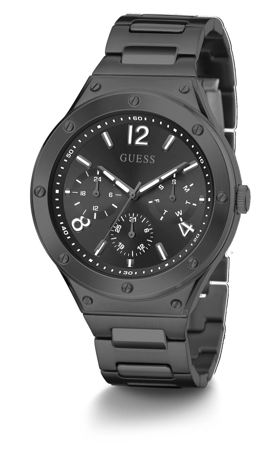 Guess Chronograph Black & Stainless Steel Men's Watch GW0454G3