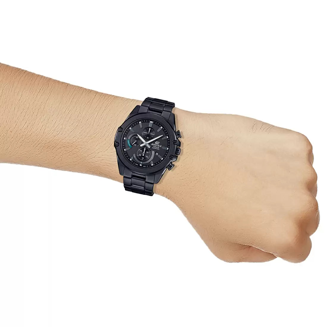 CASIO Chronograph Black & Stainless Steel Men's Watch EX508